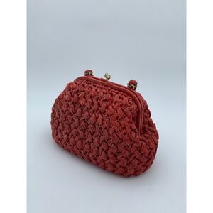 Vintage Dayne Taylor Straw Handbag Japan Structured Top Handle Raffia Purse